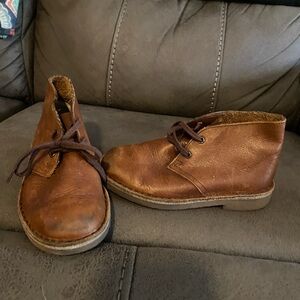 Clarks Brown Kids Leather Boots